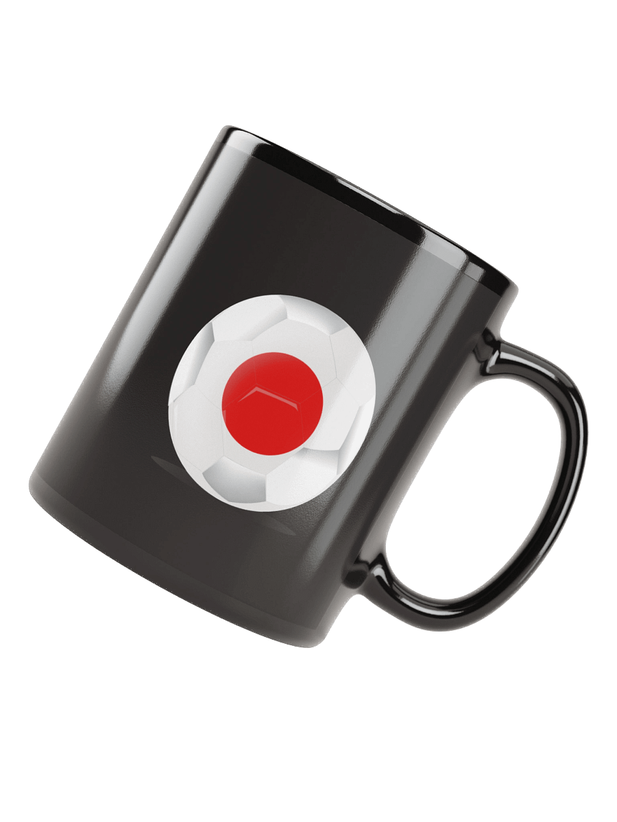 Japan Flag Soccer Ball Black Coffee Mug (Double Sided Print) product image (8)