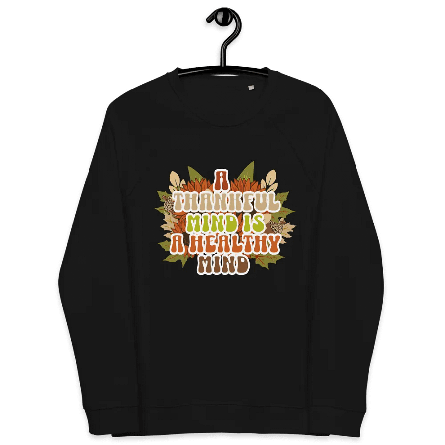 Thankful Mind Organic Raglan Sweatshirt product image (4)