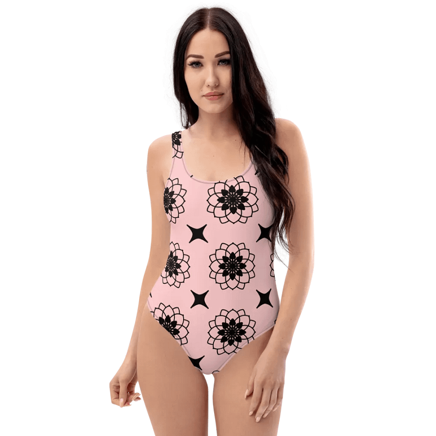 Gorgeous Blush and Black Pattern Swimsuit product image (6)