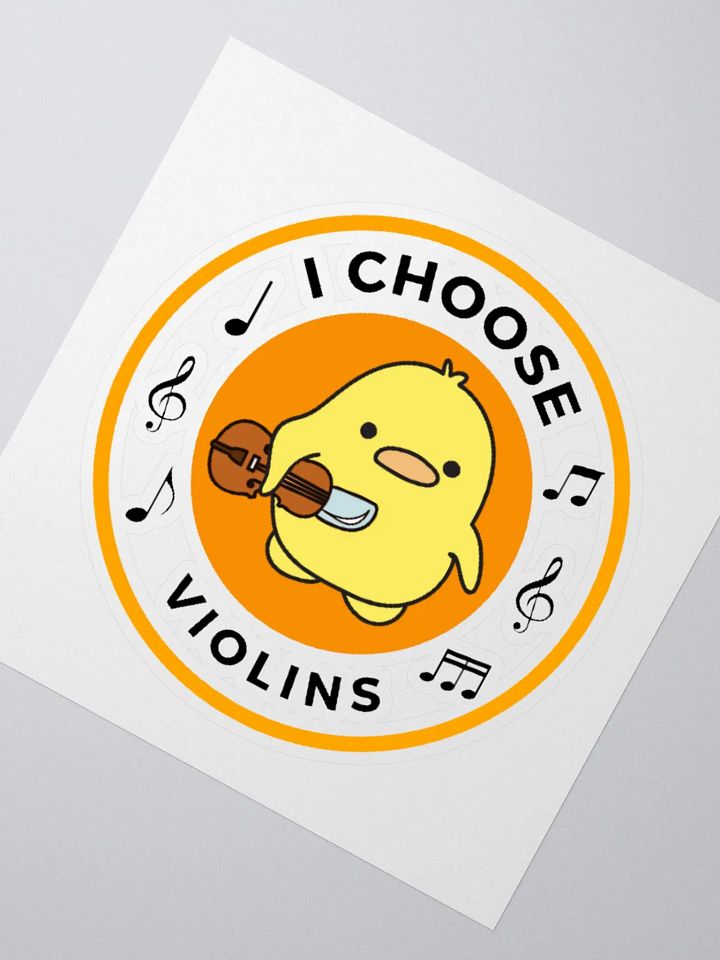 I choose violins Kiss Cut Stickers - Black product image (2)