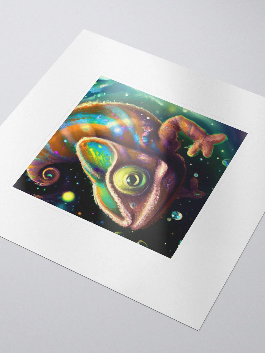 Cute Galactic Chameleon Delta Sticker product image (3)