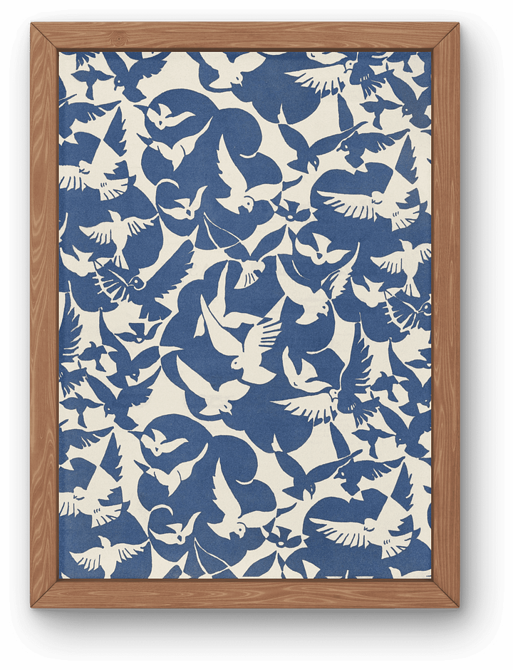 [Digital] Pigeons in white and blue (1928) product image (1)