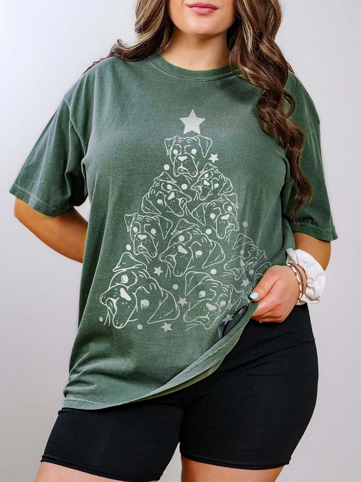 Boxer Christmas Tree T-Shirt product image (1)