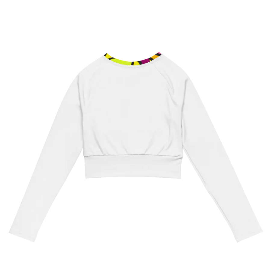 Vibrant Swirls Recycled Crop Top - Wave at Sunset product image (5)