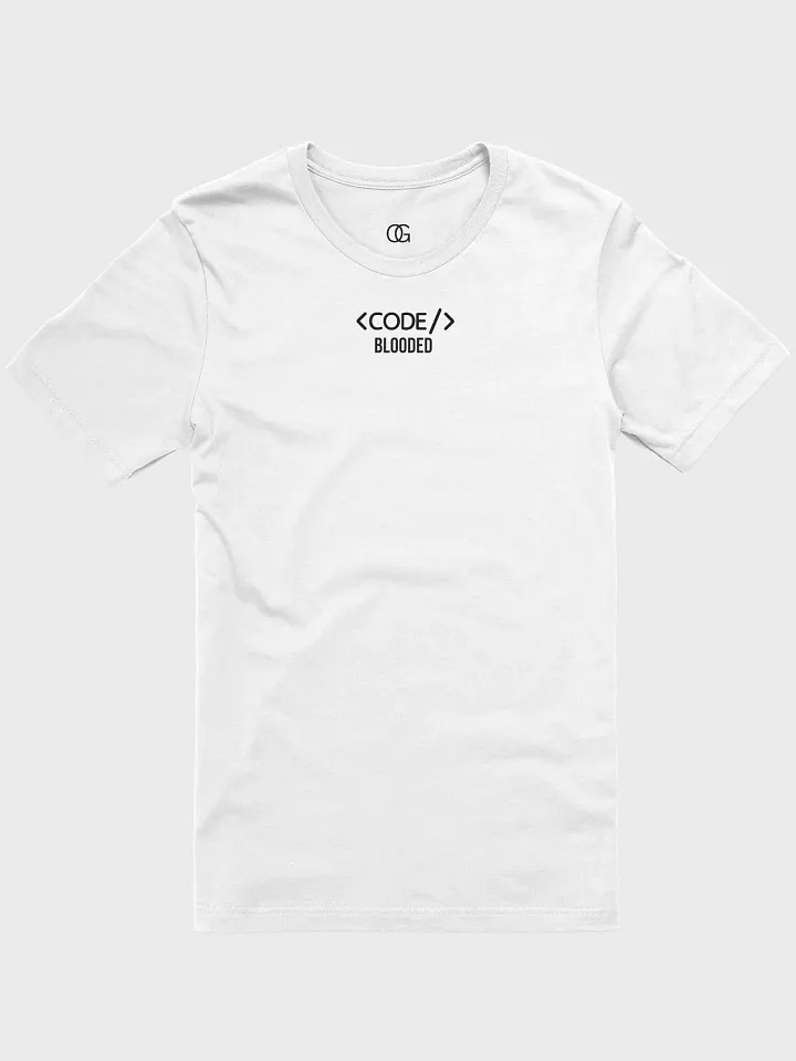 Code Blooded Minimalist White Tee product image (2)
