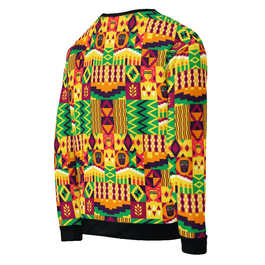 Hand-Drawn Flat Kwanzaa Pattern Design Unisex Sweatshirt product image (9)