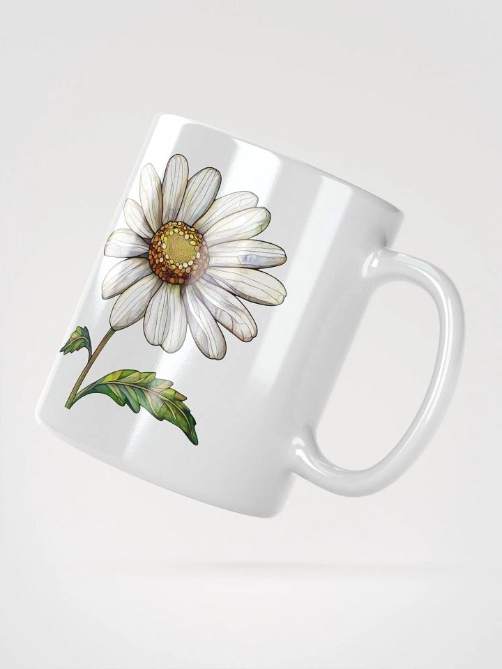 Stained Glass Daisy White Glossy Mug product image (5)