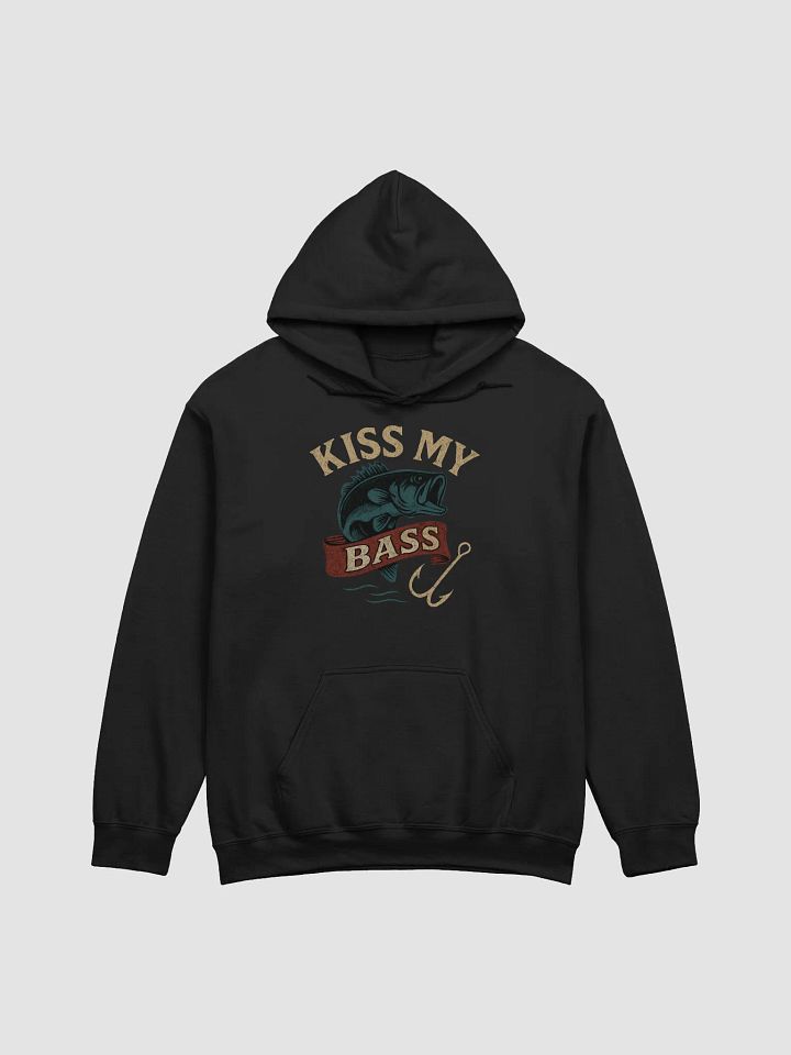 Vintage Funny Fishing Hoodie – Kiss My Bass Humor Tee product image (4)