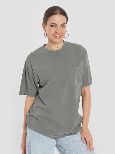 Photo showing Unisex Garment-Dyed Pocket T-Shirt
