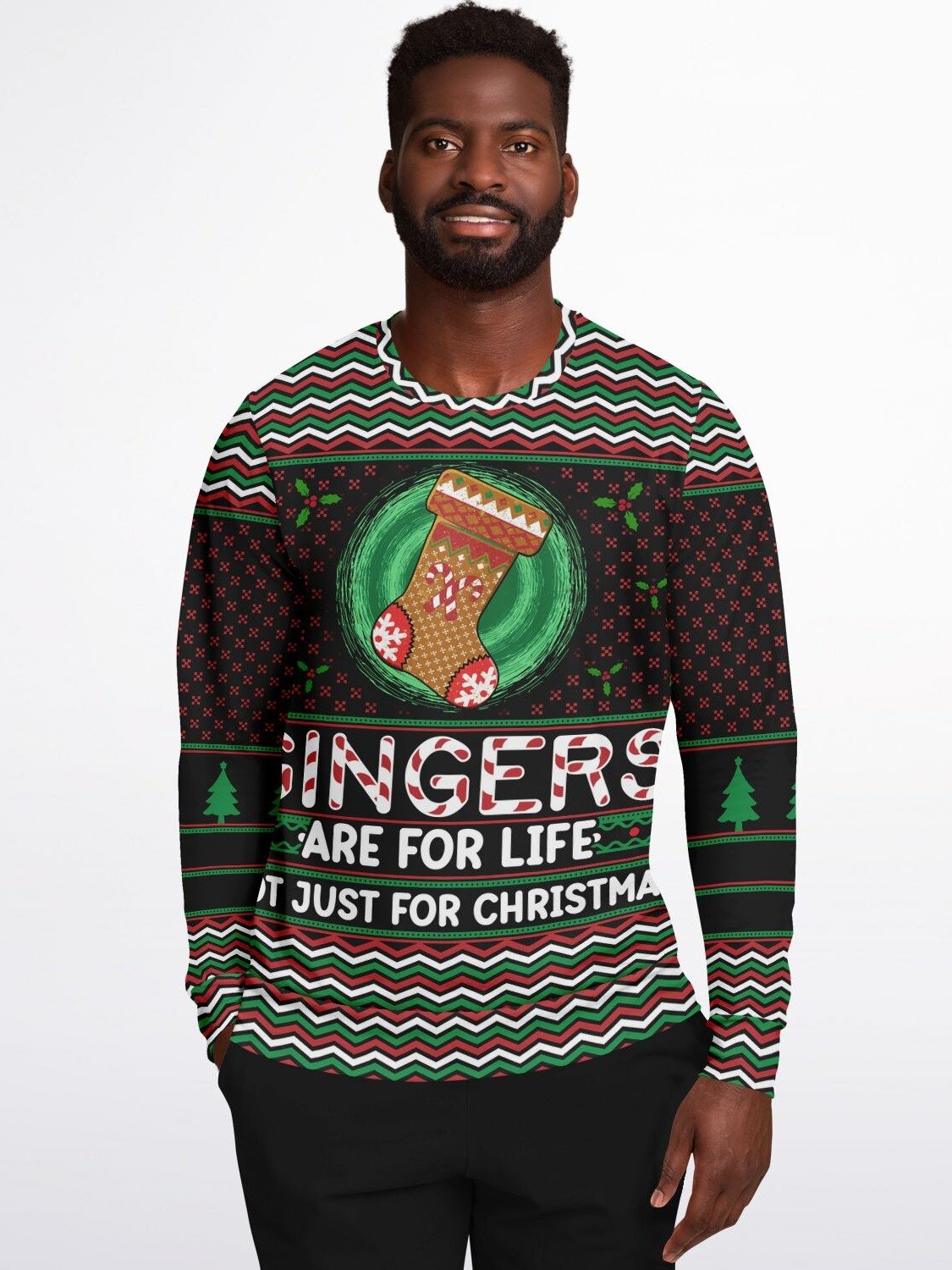 "Gingers Are For Life Not Just For Christmas" Funny Christmas Sweater | Gingerbread Pattern Holiday Sweatshirt | Festive Winter Outfit product image (7)