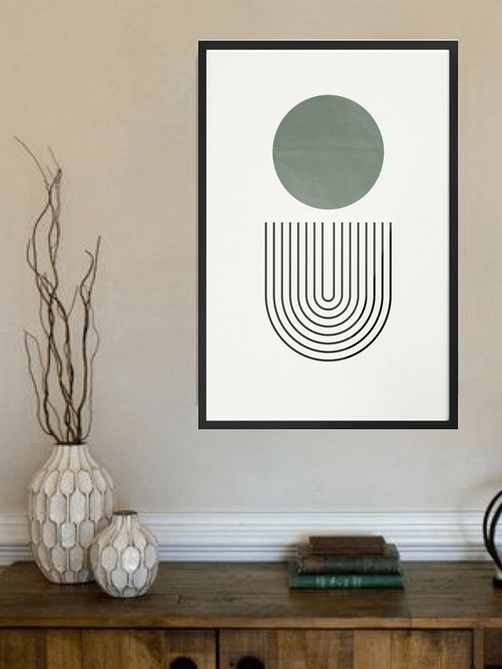 Symmetry in Green Framed Poster |Modern Art for a Fresh Perspective product image (1)