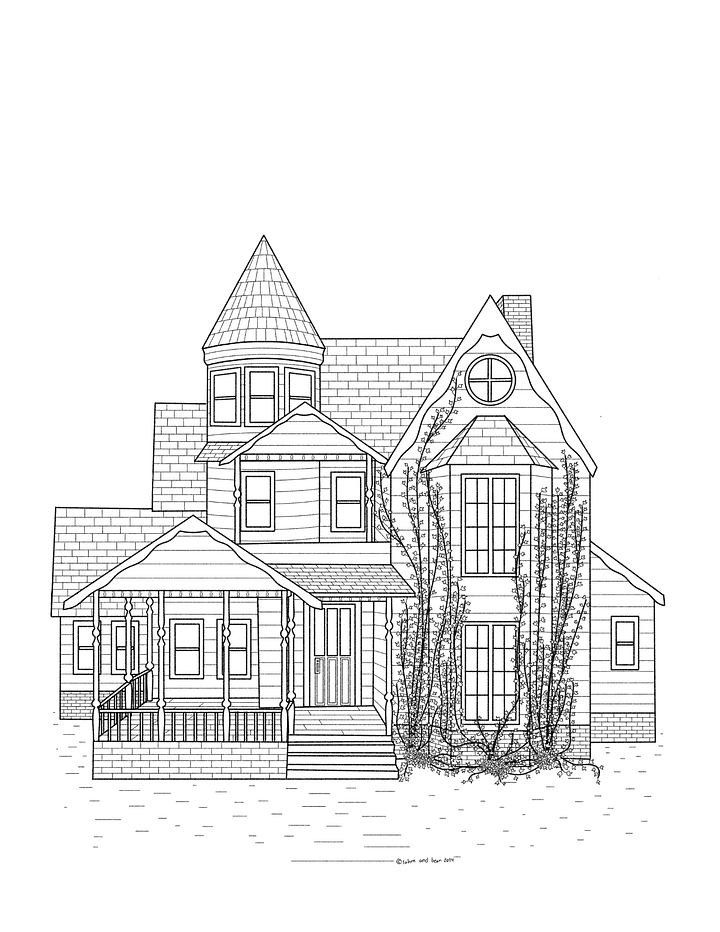 Coloring Like a Nerd - Free Coloring Sheet PDF for the Architecturally Inclined product image (2)