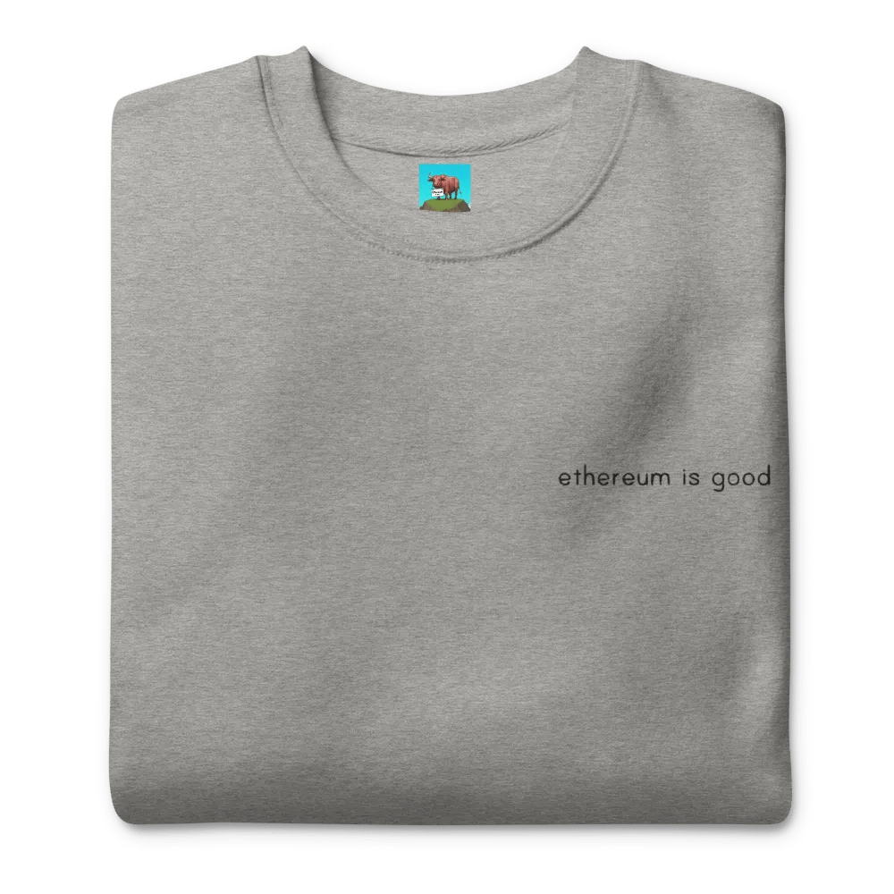 Ethereum is good crewneck (grey) product image (11)