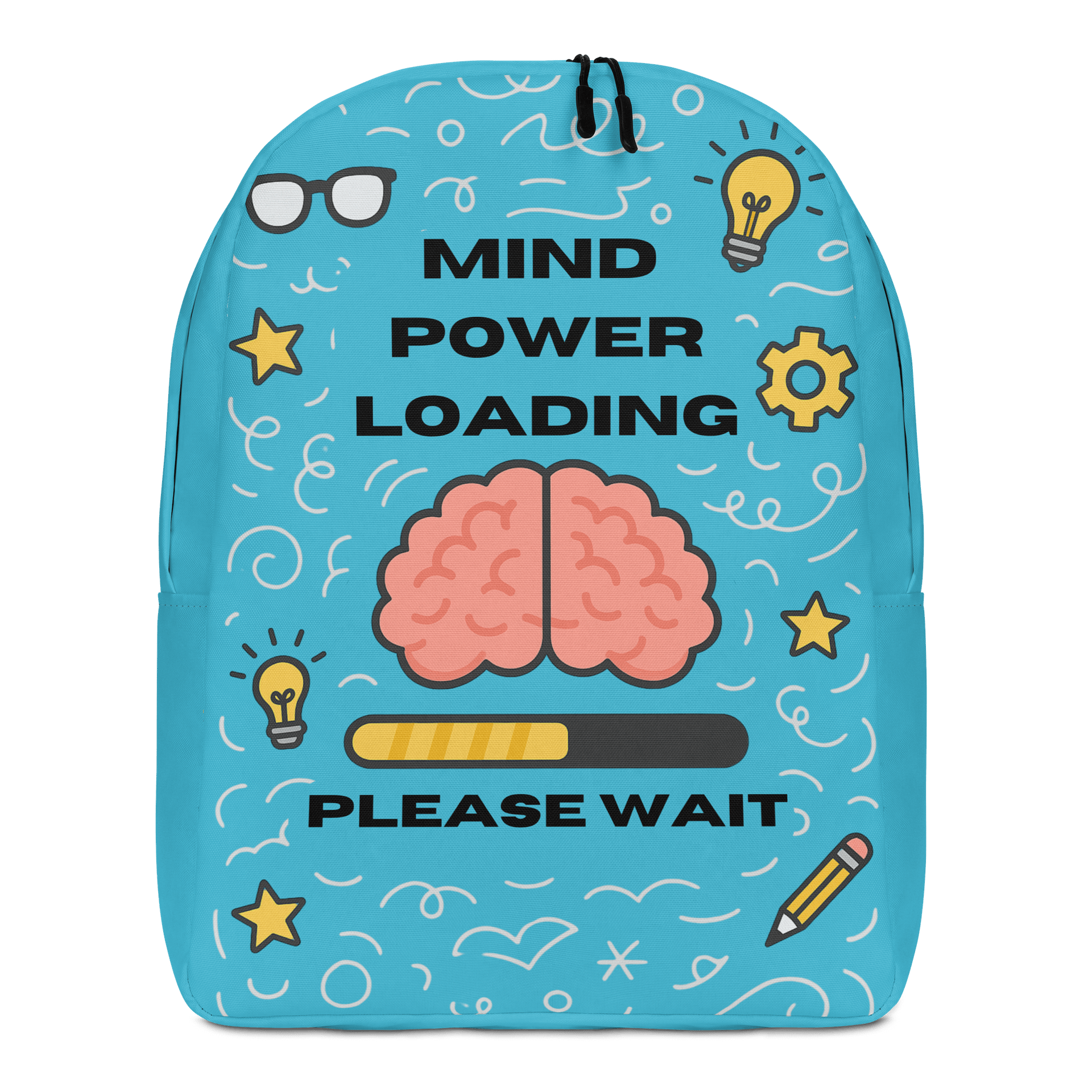 Mind Power Loading… Please Wait Backpack(Summer Sky Blue) product image (3)