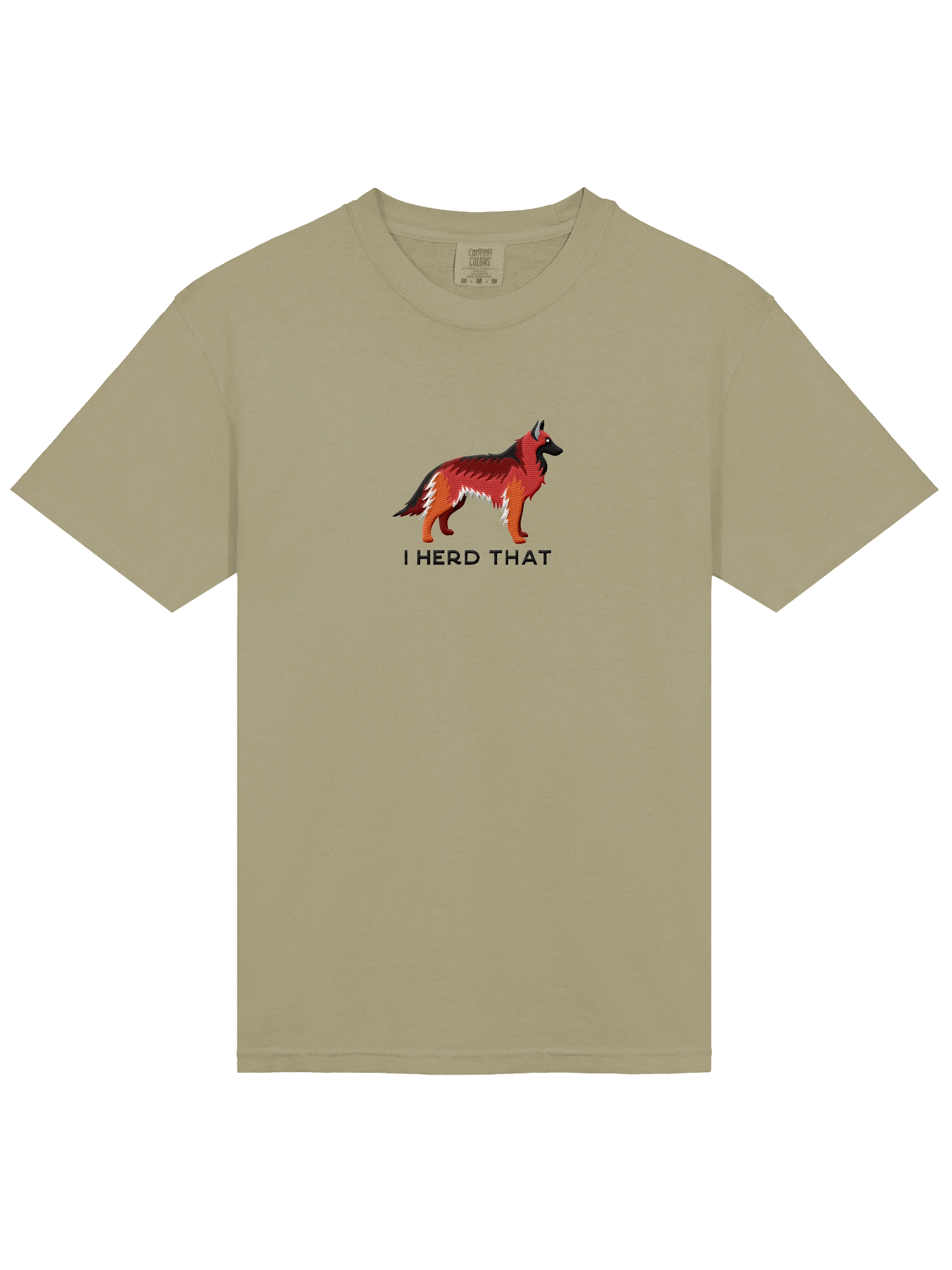 I Herd That T-Shirt(Embroidered) of a Belgian Tervuren(Red) product image (13)