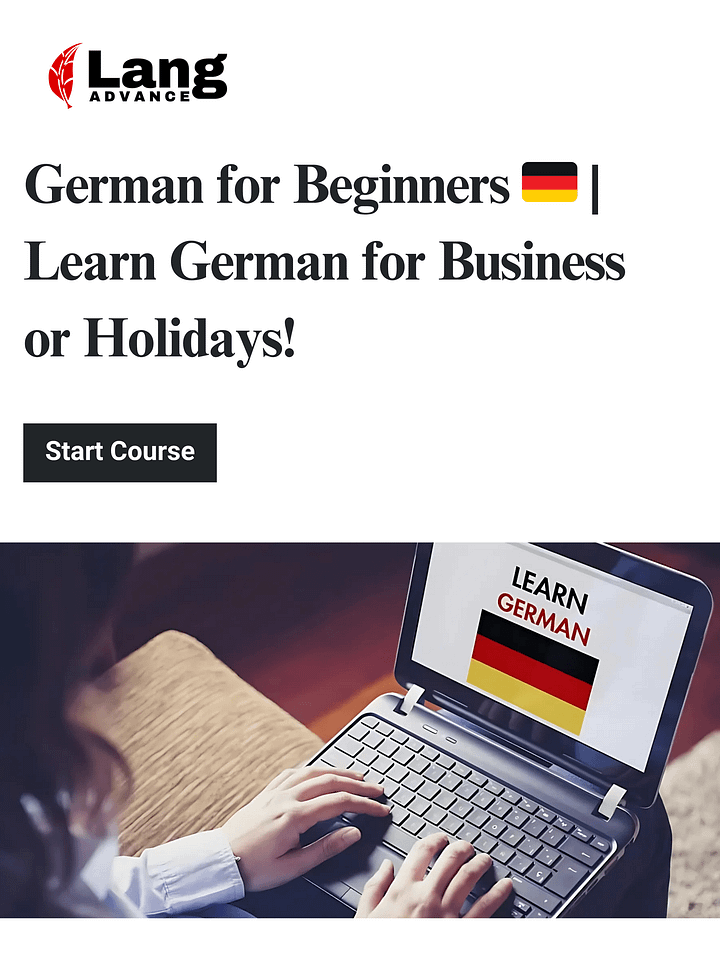 German for Beginners 🇩🇪 | Learn German for Business or Holidays! product image (1)
