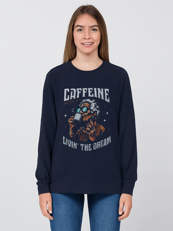 Caffeine Queen Illustrated Long Sleeve T-Shirt product image (1)