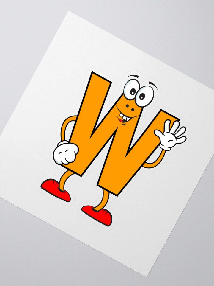 W Letter Cartoon Character Sticker product image (5)