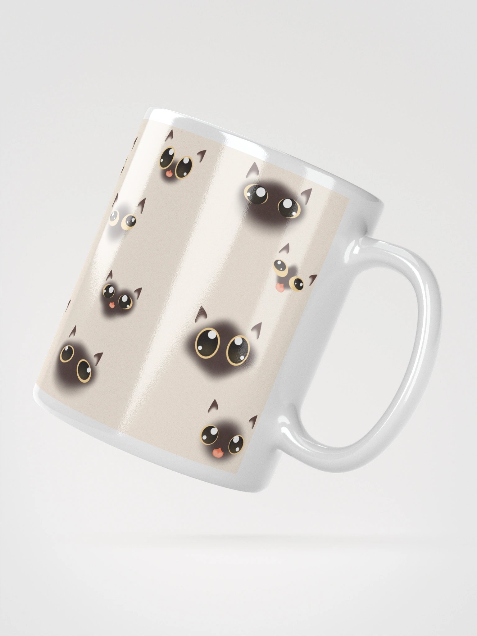 Siamese Cat Faces (Yellow Eyes) Mug product image (9)