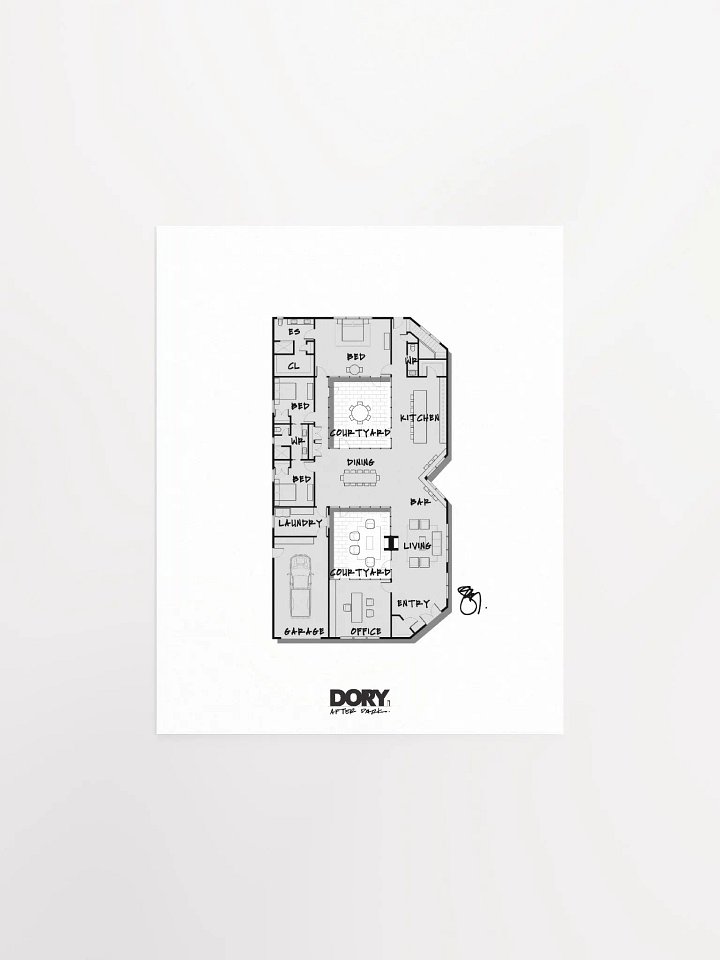 Alphabet Floor Plan Poster - B product image (1)
