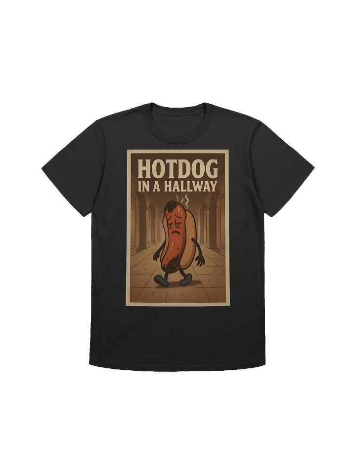 🔥 Hotdog in a Hallway T-Shirt – Funny Burnt Hotdog Meme Tee product image (10)