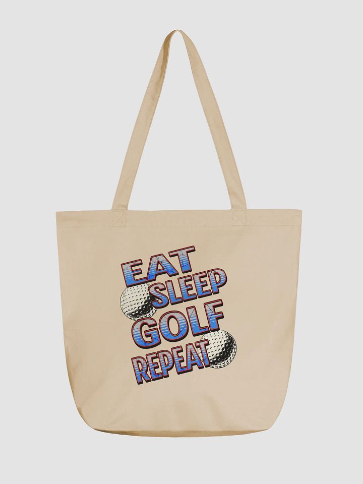 Eat Sleep Golf Repeat Angle Lover's Eco-Friendly Tote product image (5)