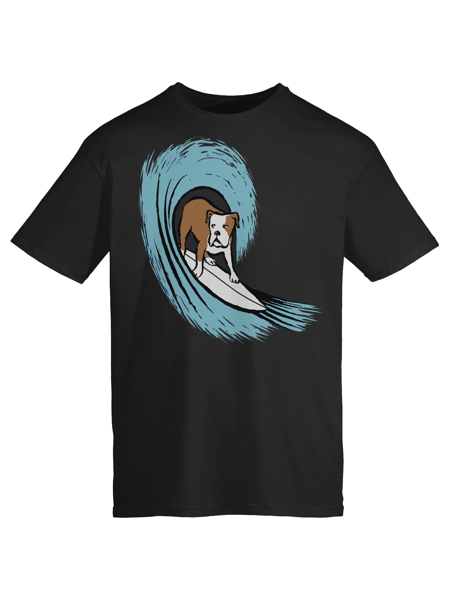Bulldog Surfing Unisex T-Shirt product image (58)
