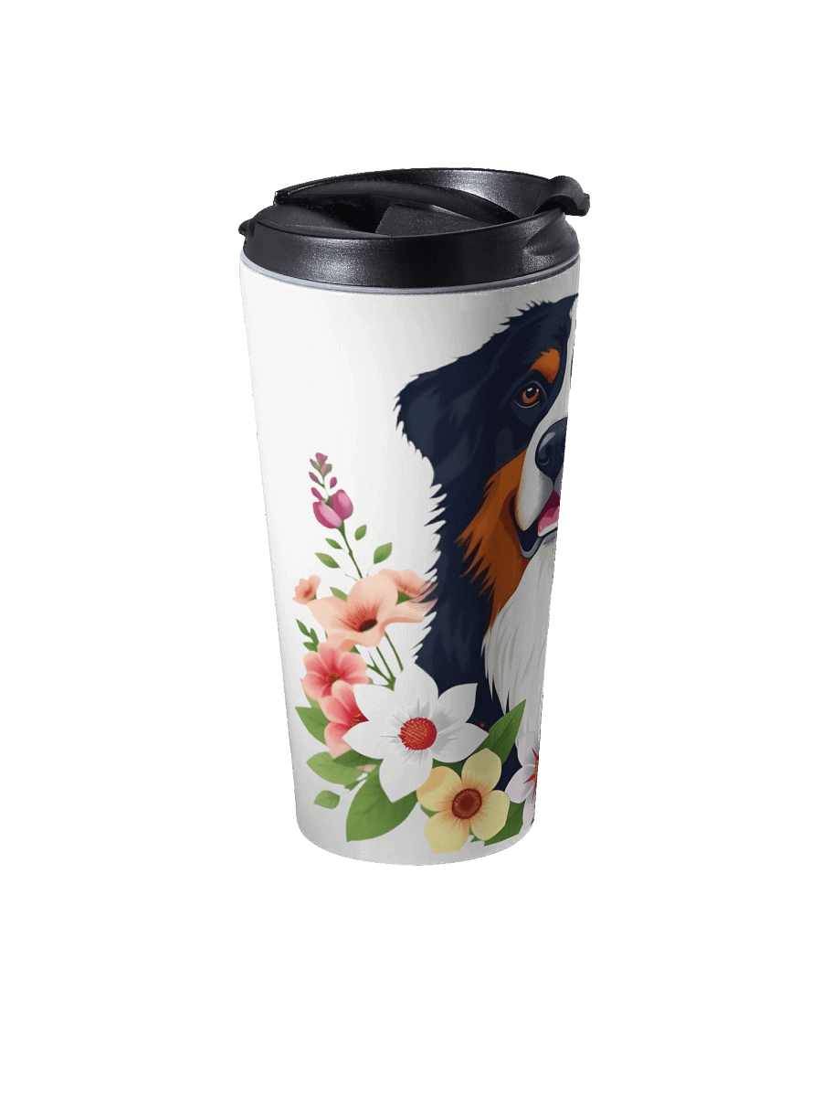 Floral Bernese Mountain Dog Travel Mug product image (2)