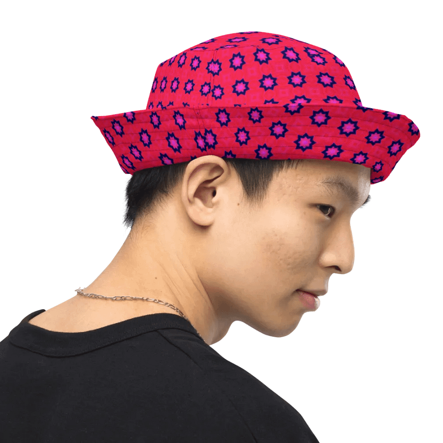 Abstract Red Unisex Bucket Hat product image (4)