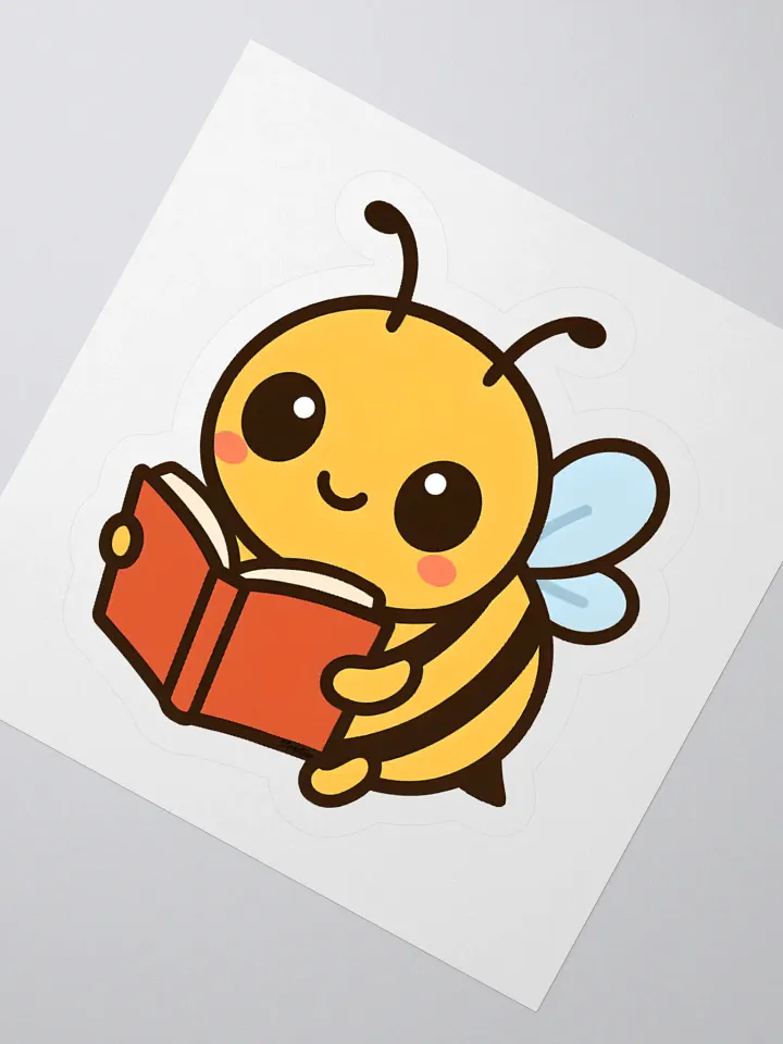 Adorable Bee with Book Sticker product image (6)