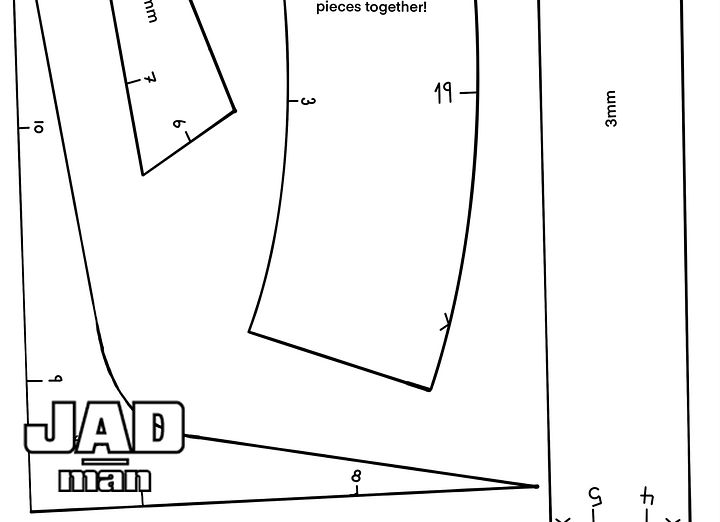 Shredder Helmet Foam Template product image (2)