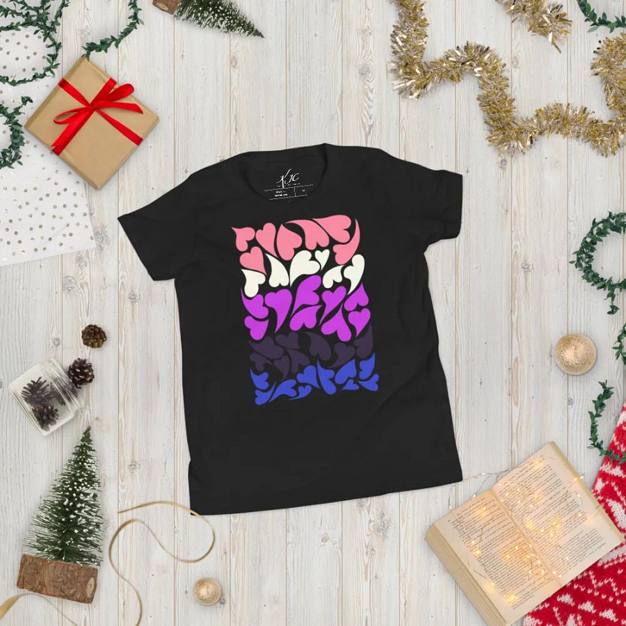 Nestled PRIDE Genderfluid T-shirt (Youth) product image (8)