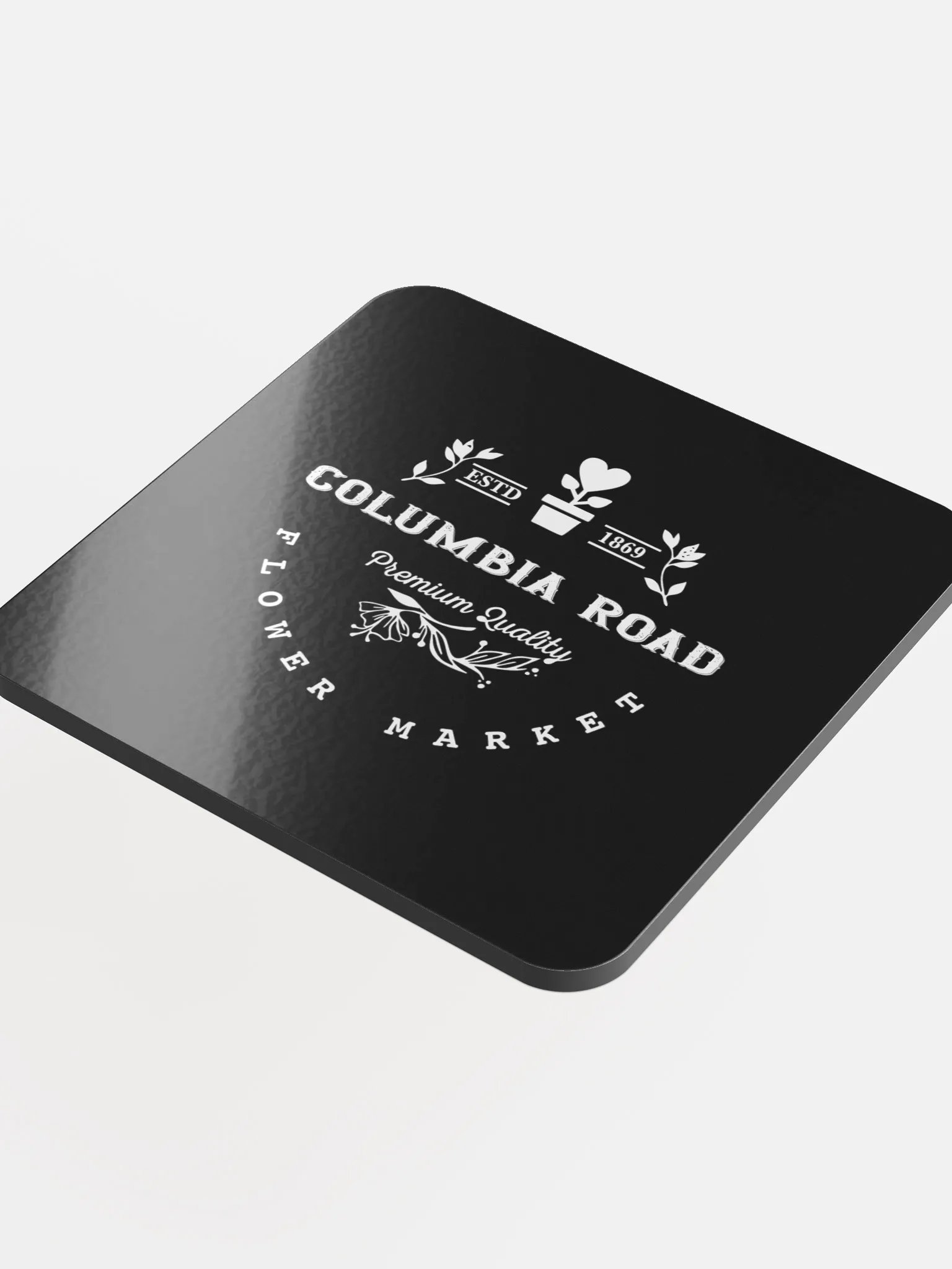 Columbia Road Market Cork Coaster (Black) product image (4)
