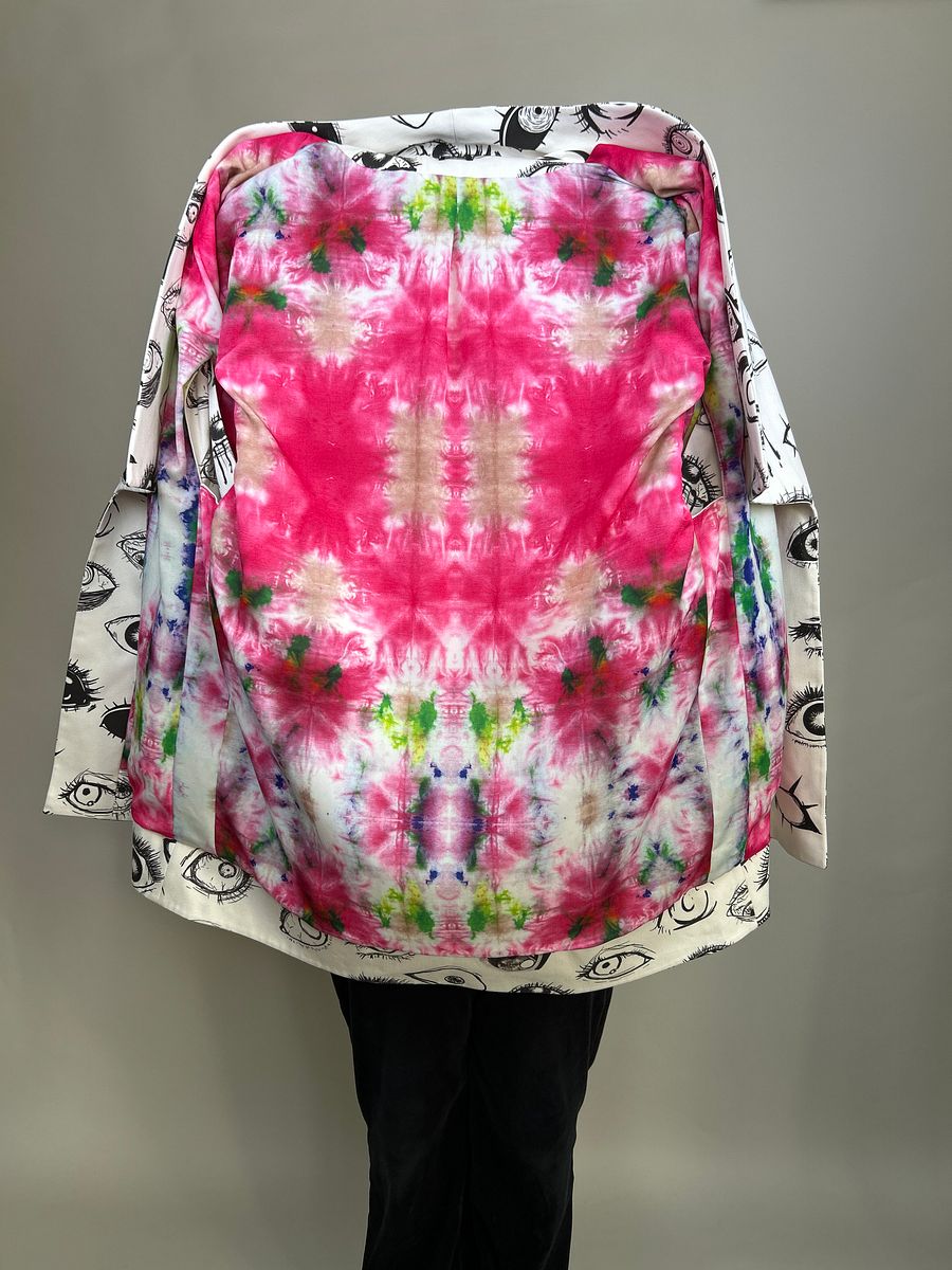 Shawl Haori Traditional Japanese Oversized Denim Jacket product image (9)