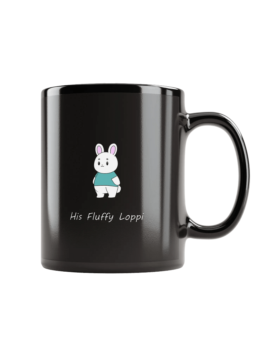 His Fluffy Loppi Black Mug product image (6)