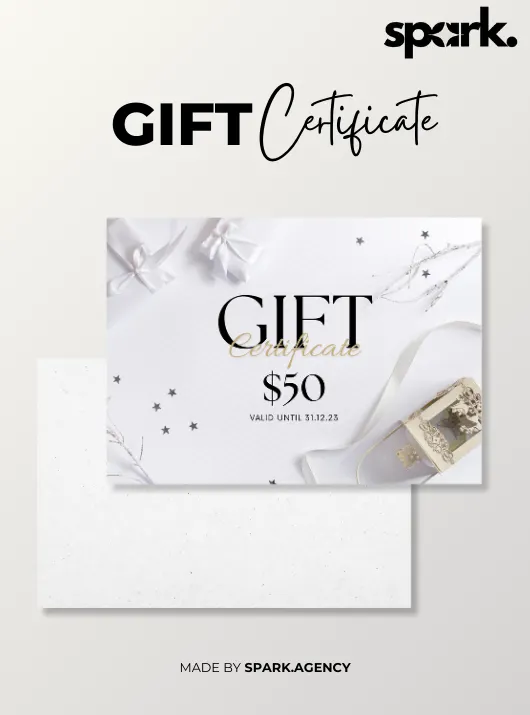 White Elegant $50 Gift Certificate product image (1)