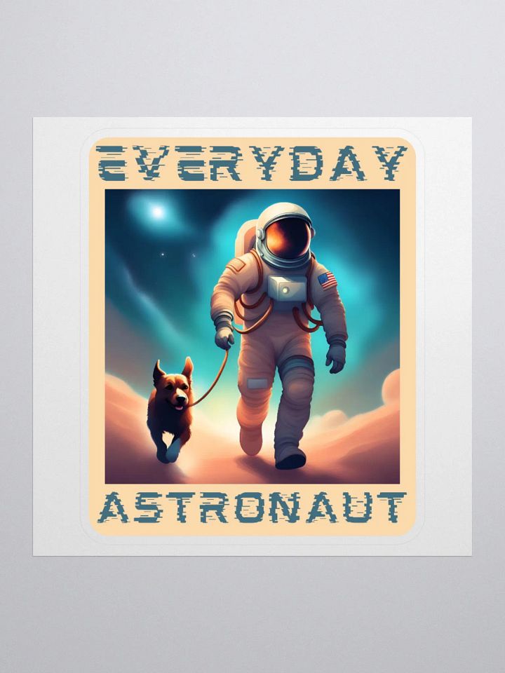 Everyday Astronaut Walking the Dog Stickers product image (2)