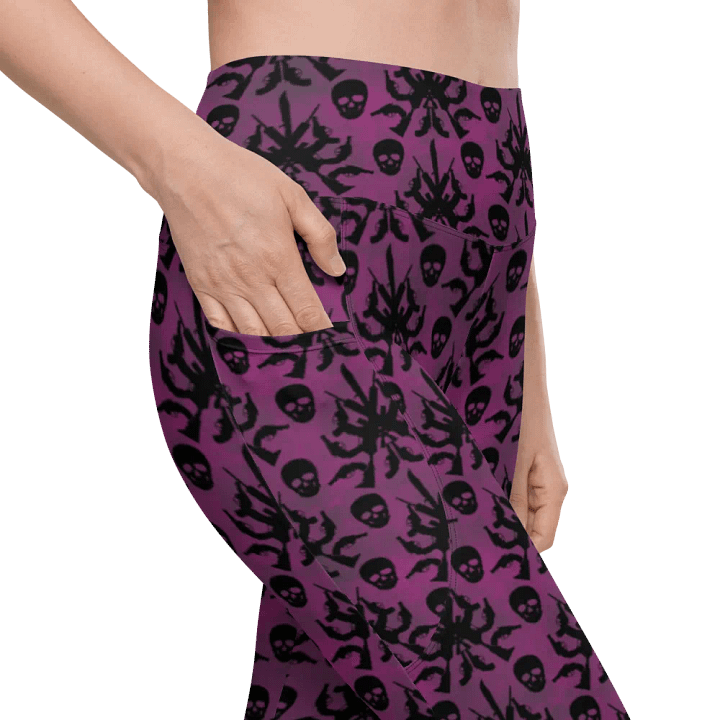 Gothic 2A High Waist Pocket Leggings - Pink product image (1)