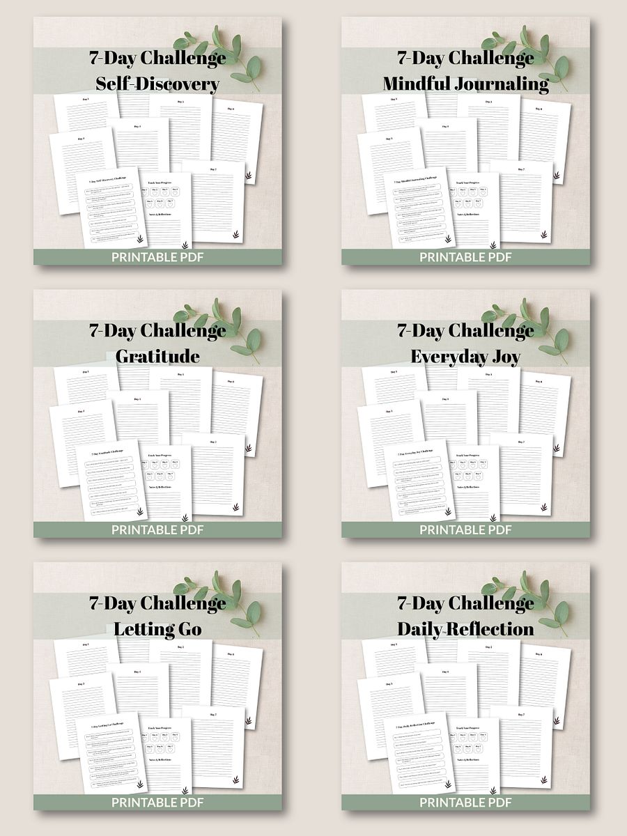 25 Printable 7-Day Challenges Mega Bundle product image (5)