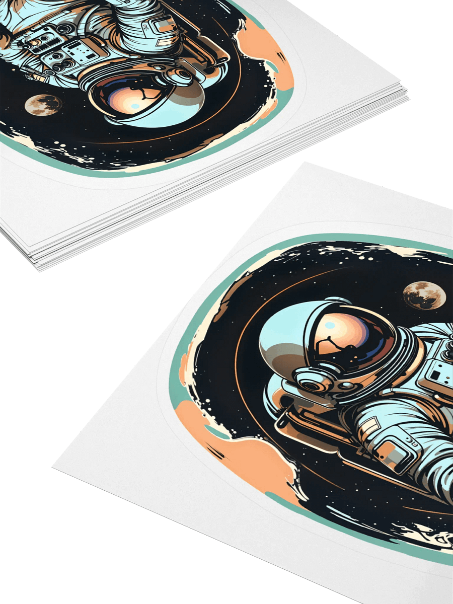 Retro Astronaut Sticker product image (4)
