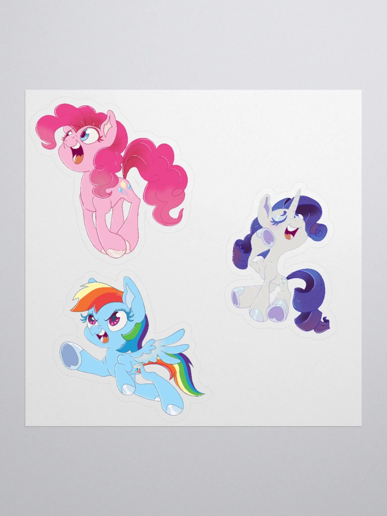 Pienkie, Rarity, Rainbow dash sickers product image (1)