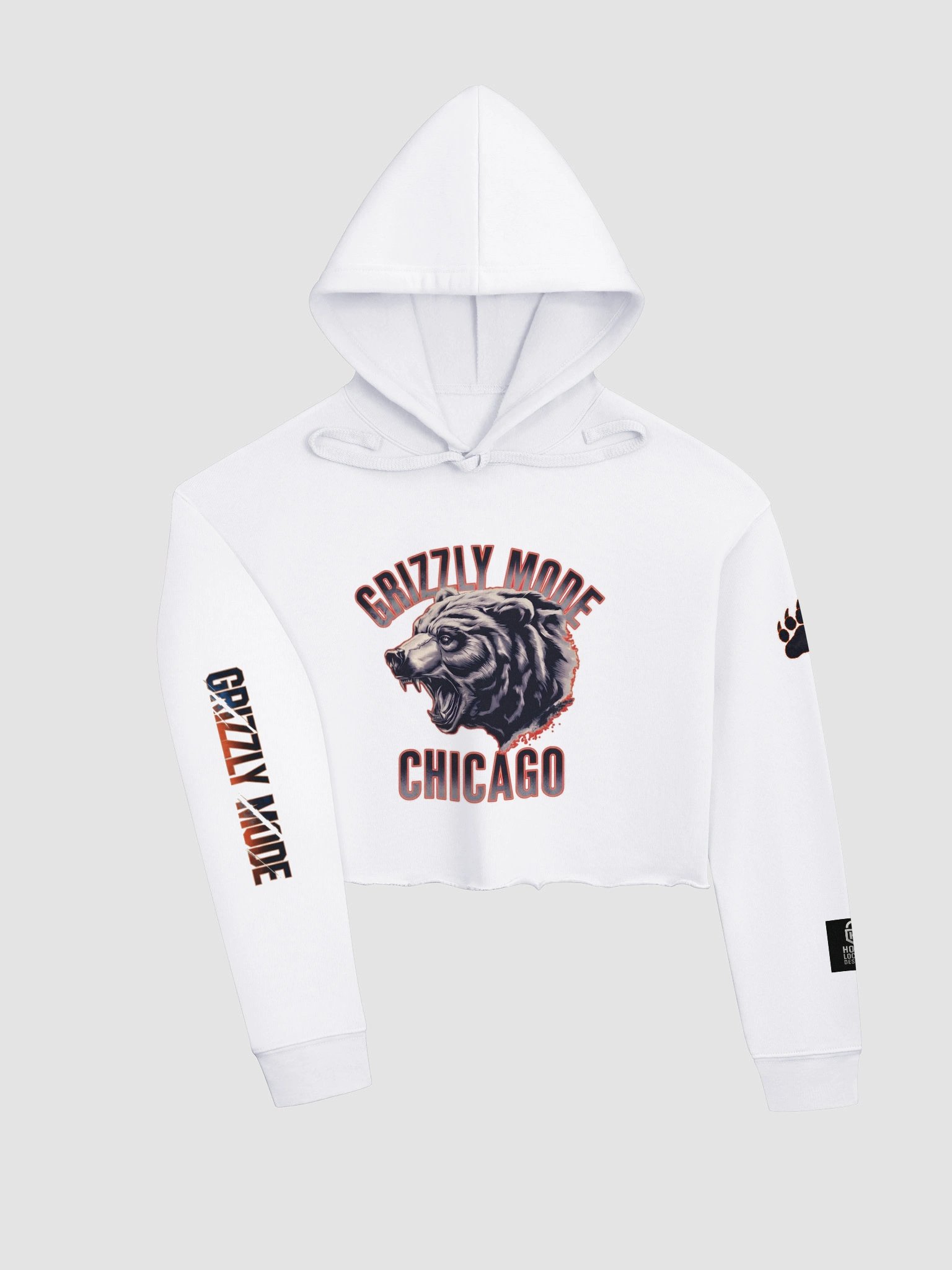 Grizzly Mode Women's Fleece Crop Hoodie | Chicago | Football | Home Locker product image (12)