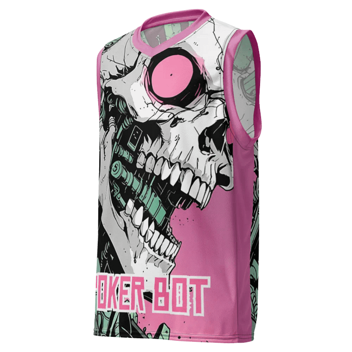 POKER BOT Cyber Skull BB Style Polyester Jersey product image (1)