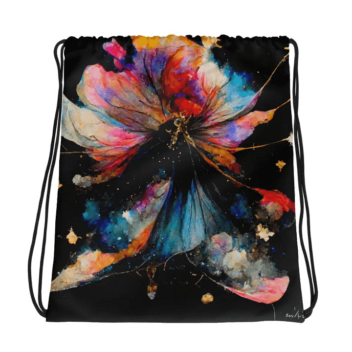Cosmic Blossom Drawstring Bag product image (1)