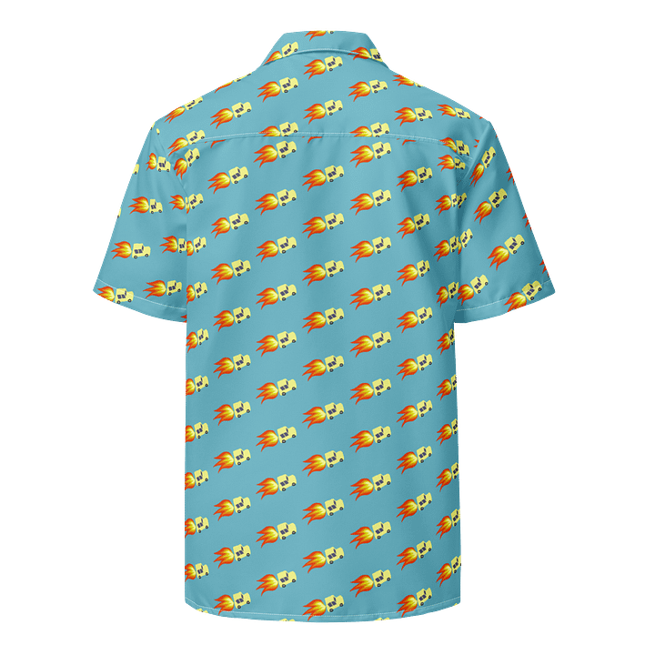 Blue Rocket Powered Hawaiian Shirt product image (2)