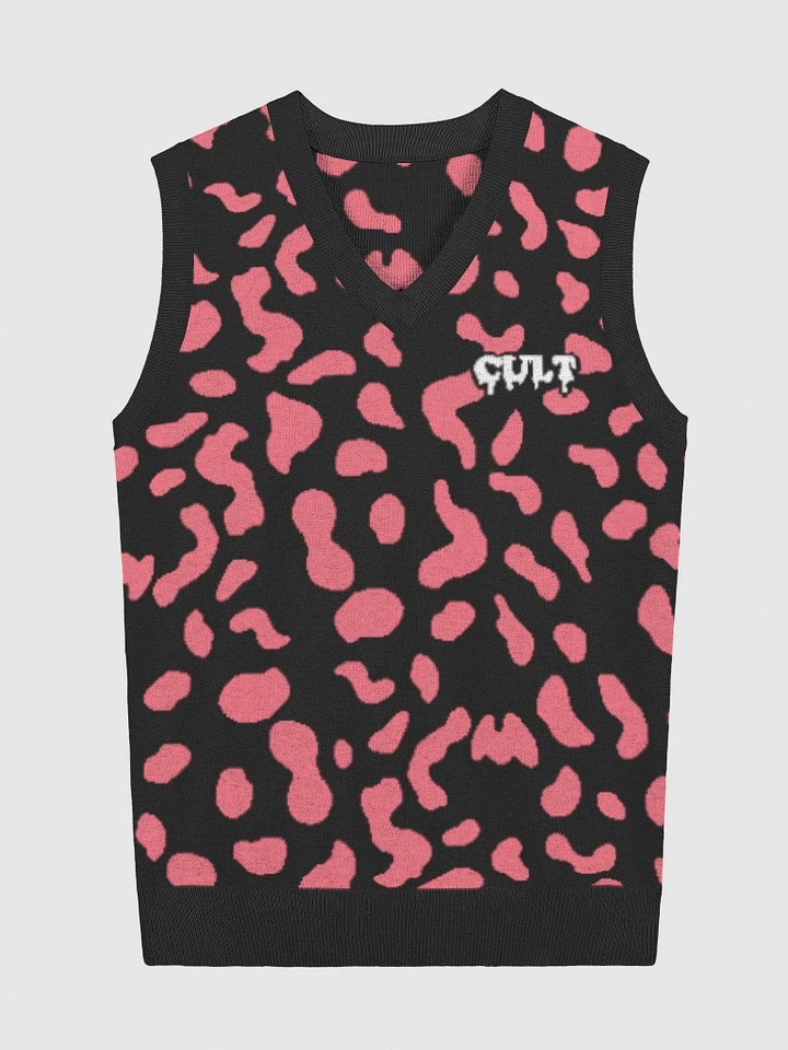 PINK & BLACK KNITTED VEST product image (3)