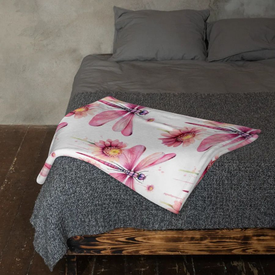 Pink Dragonfly Blanket product image (11)