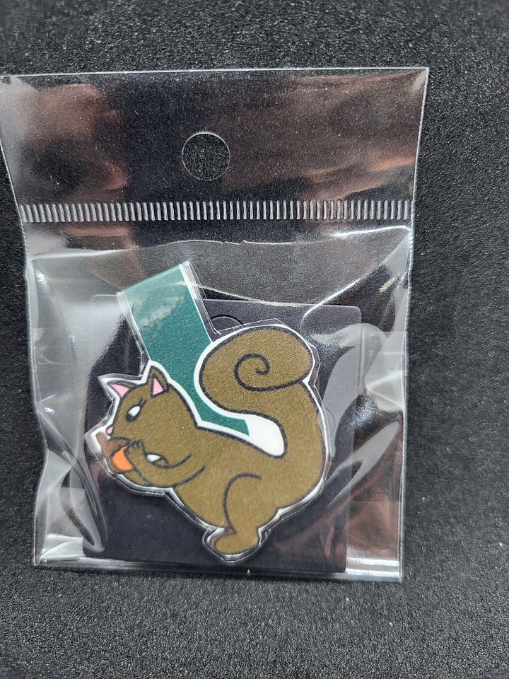 Cute Cartoon Squirrel Magnetic Bookmark with Green Fold-Over Tab – 2" product image (1)
