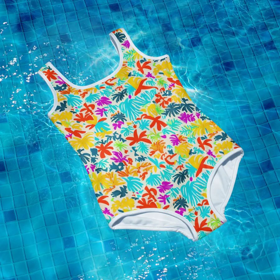 Floral Fun Blooms All Summer: All-Over Print Youth Swimsuit product image (3)