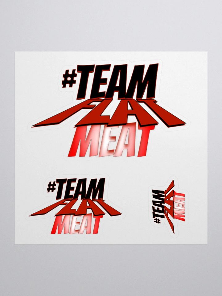 #TEAM FLAT MEAT Sticker Trio product image (3)